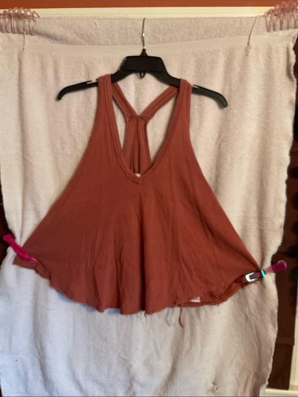 Free People Rust Red Racerback Tank Top - Picture 2 of 4